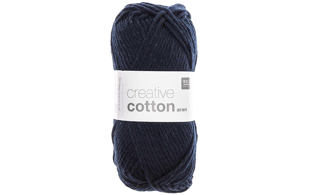 Rico Design Laine Creative Cotton Aran 50 g Bleu foncé