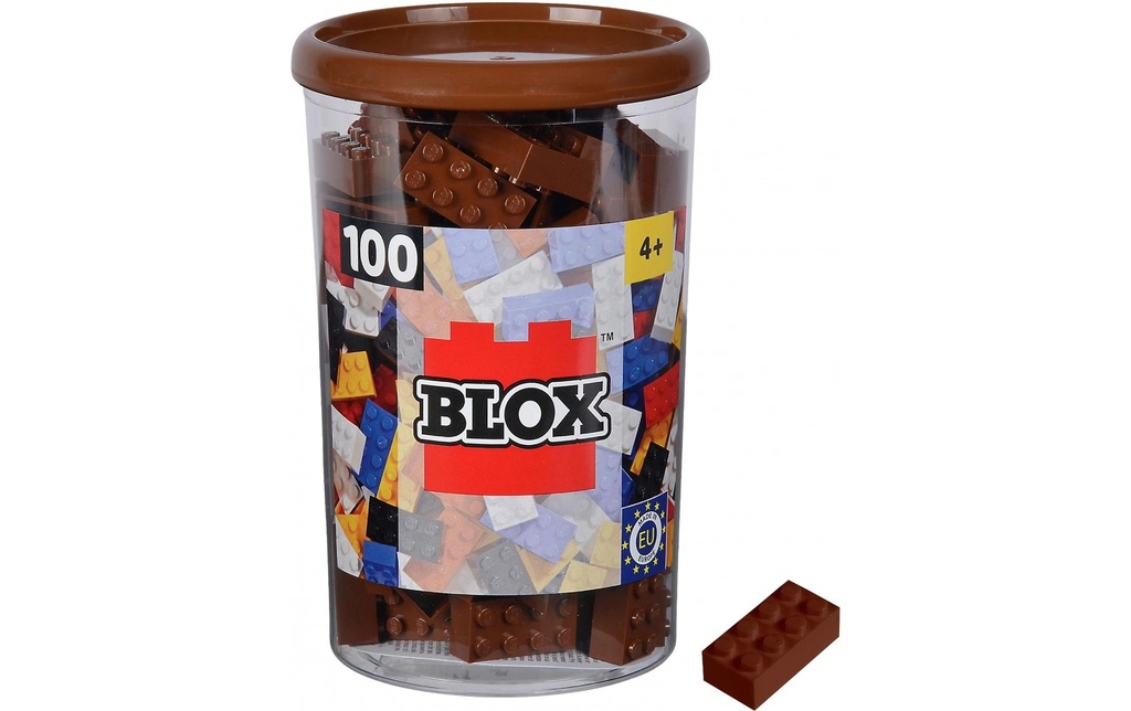 BLOX Briques 100 pierres brunes de 8