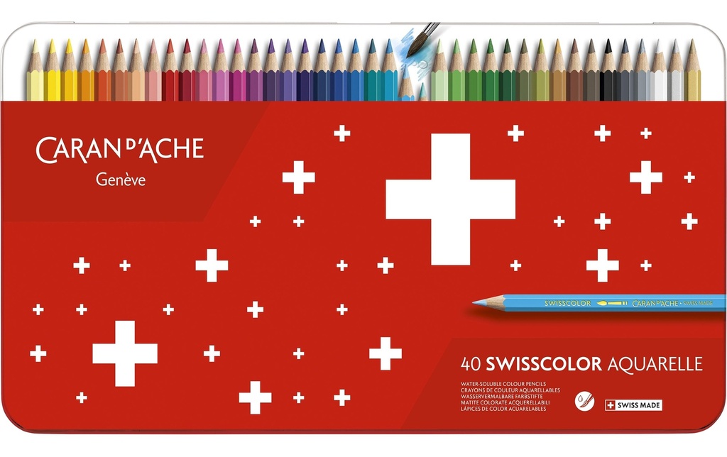 CARAN D'ACHE Crayon coul.solub.à l'eau 40p (40 pces)