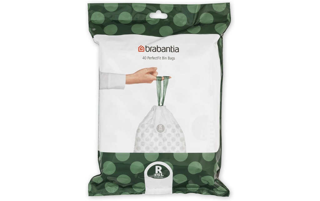 Brabantia Sac à ordures ménagères PerfectFit R 36 l, 40 Pièce/s