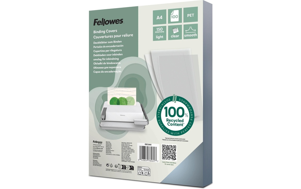 Fellowes Couverture de brochure 150 g/m², 25 Pièce/s, Transparent