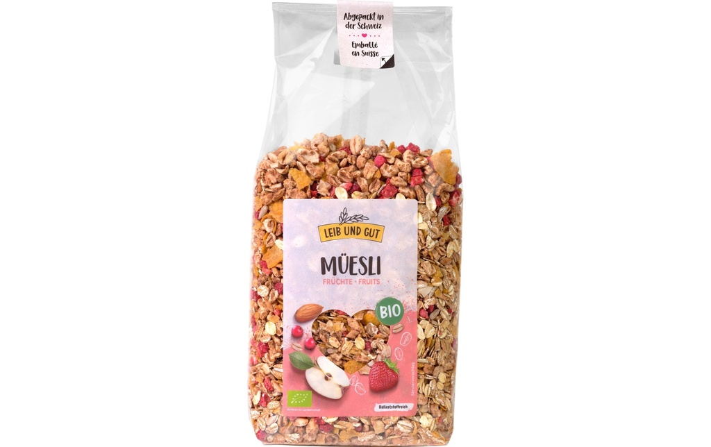 Leib und Gut Muesli Fruits biologiques 500 g