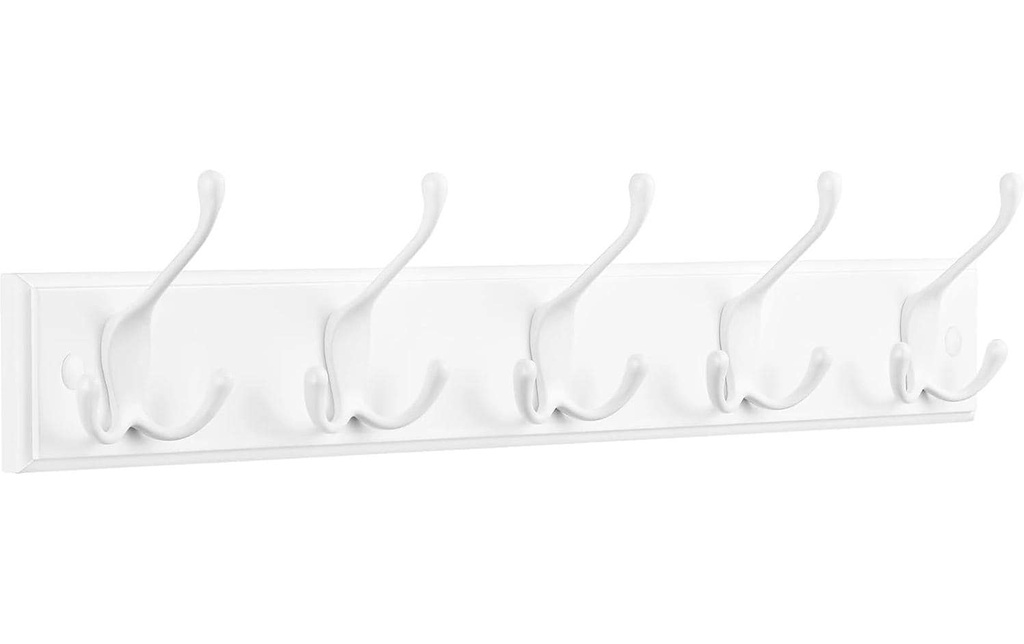 Songmics Portemanteau avec 5 crochets Blanc
