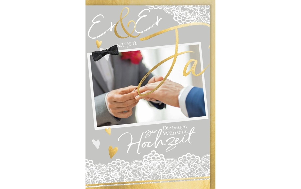 Braun + Company Faire-part de mariage He & He 11.5 x 17 cm