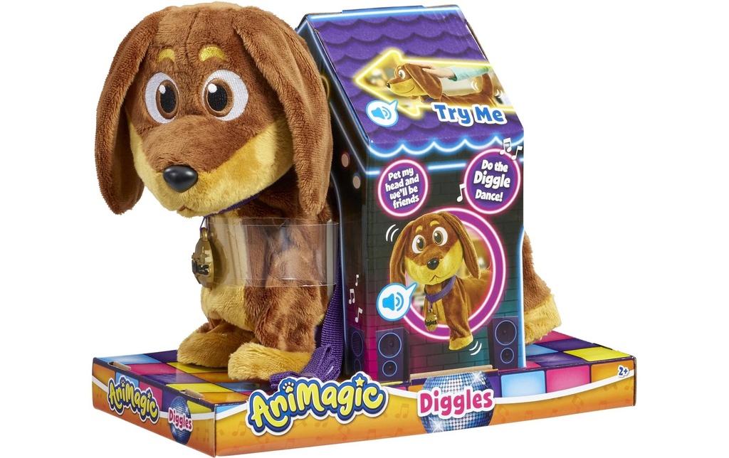 Max Bersinger Peluche fonctionnelle Animagic Diggles Dog