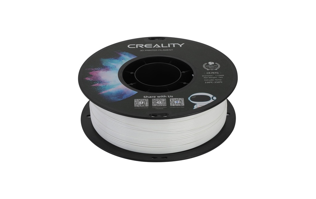 Creality Filament PETG, Blanc, 1.75 mm, 1 kg