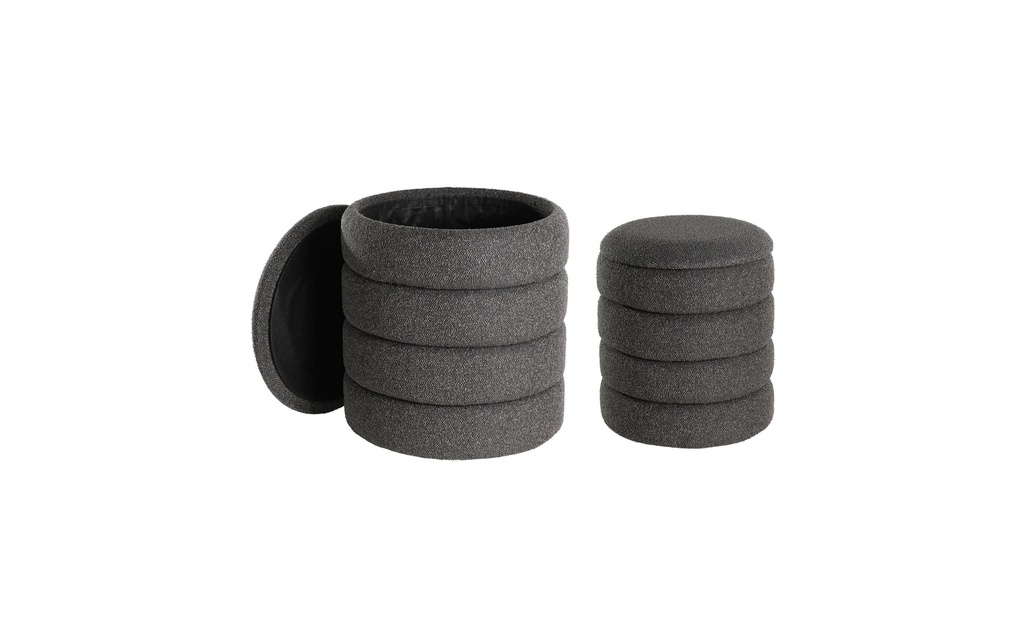 EGLO Tabouret Ampahaka 2 pièces, noir