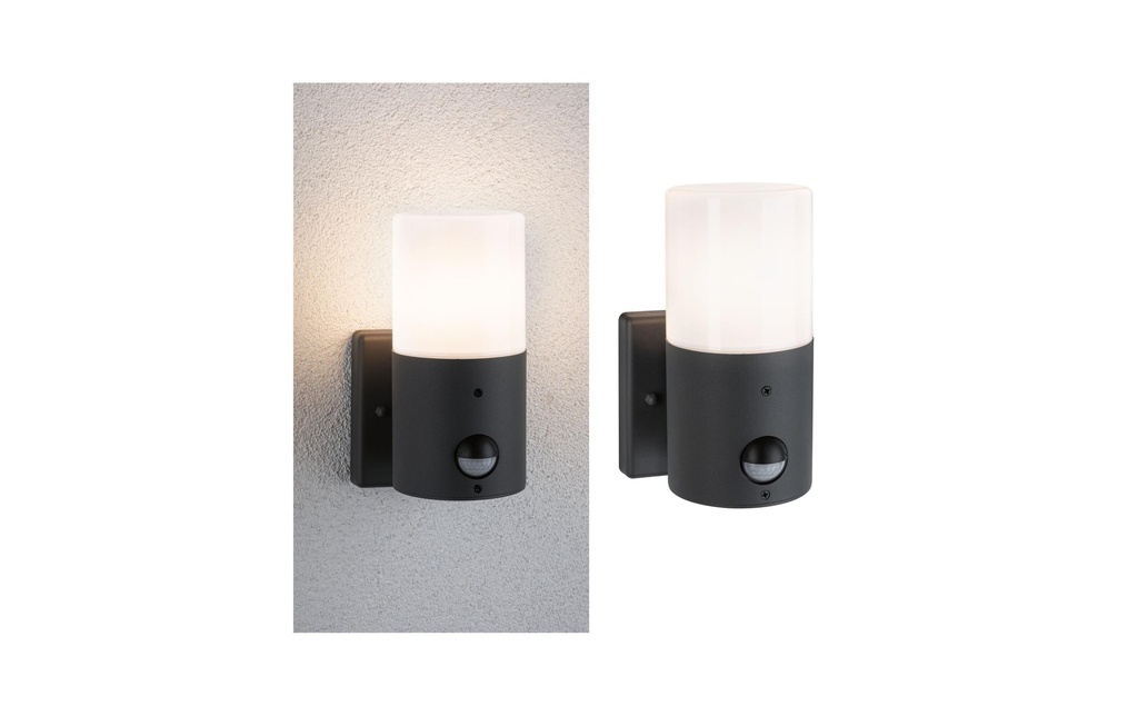 Paulmann Lampe murale Tubs Détecteur de mouvement max. 15W 230 V gris mat