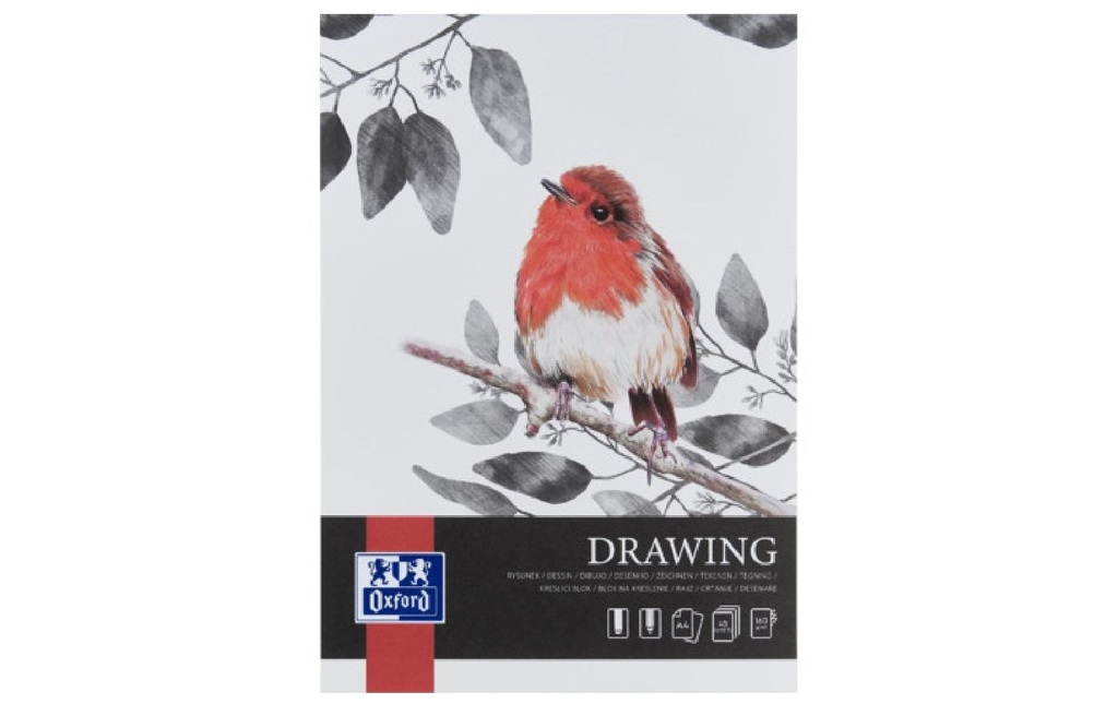 Oxford Bloc à dessin Art Drawing A4, 40 feuilles