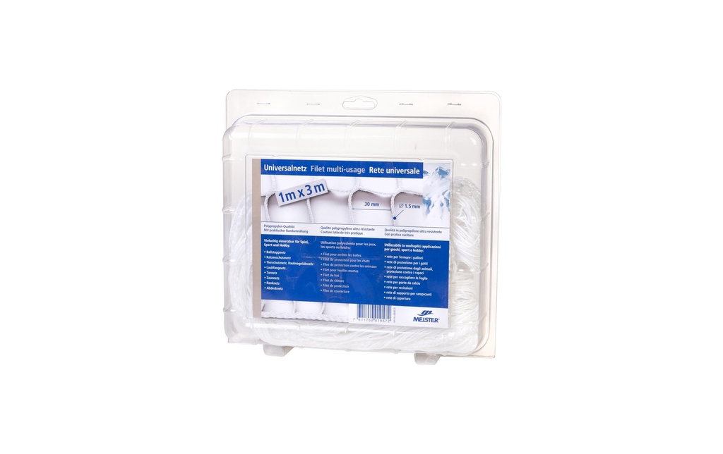 Meister Filet universel sans nœuds, Ø 1.5 mm / 1 x 3 m, blanc