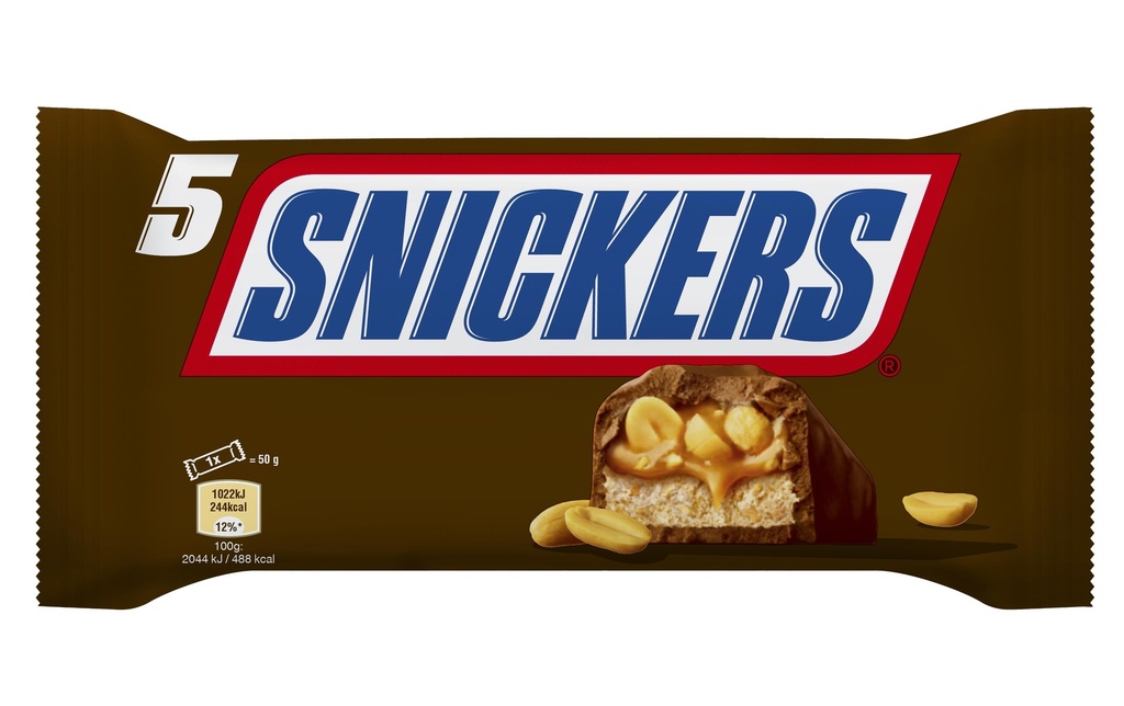 Snickers Barres de chocolat Snickers 5 x 50 g