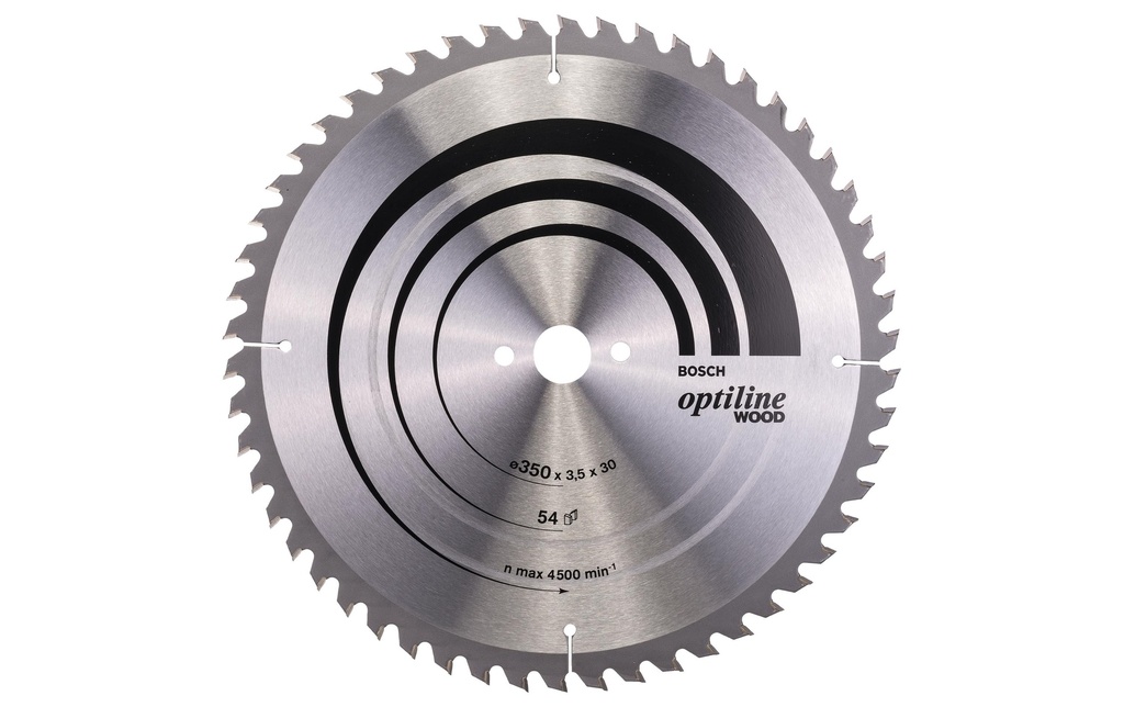 Bosch Professional Lame de scie circulaire Optiline Wood, 350 x 30 x 3.5 mm, Z 54