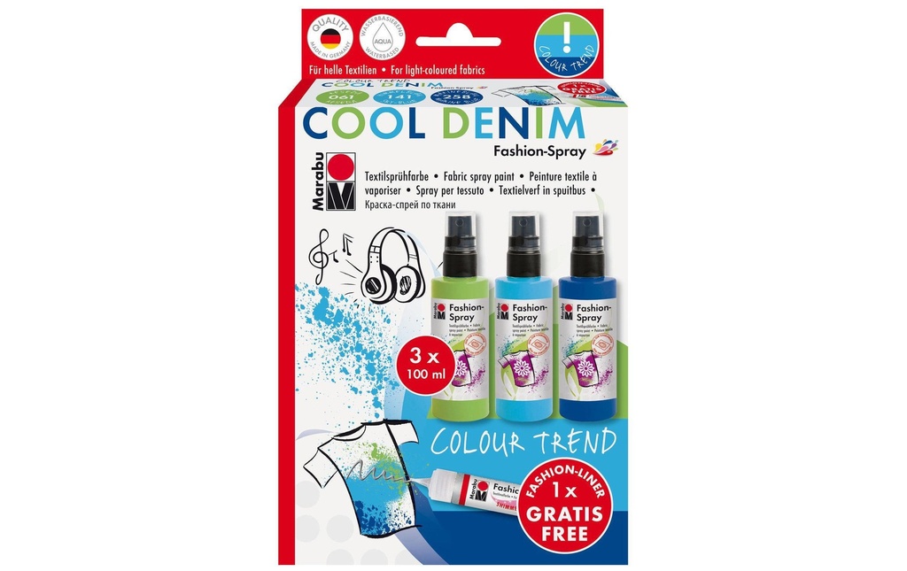 MARABU Fashion Spray Set COOL DENIM (4 pces)