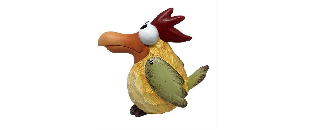 Dameco Figure décorative Oiseau jaune 9.5 x 14 x 16 cm