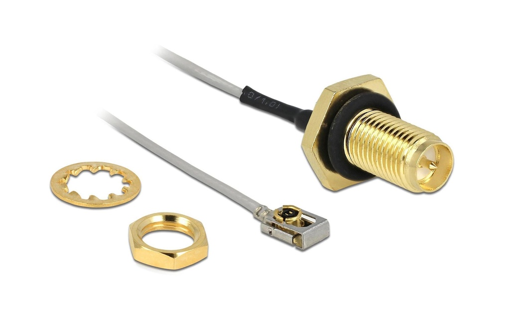 Delock Câbles d’antenne RP-SMA sur MHF, pour installation, 50cm