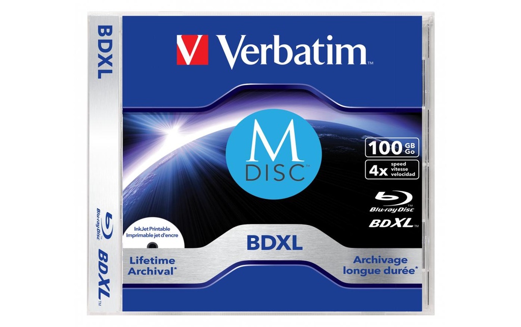 Verbatim BD-R M-Disc 100 GB, boîte à bijoux (1 Pièce/s)