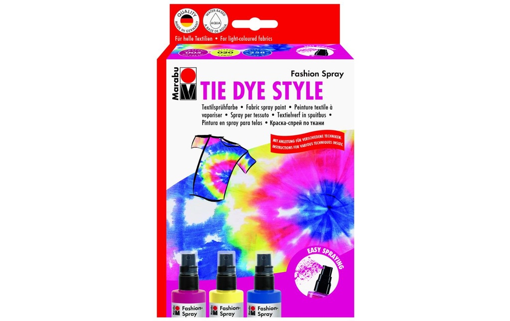 MARABU Fashion Spray Set TIE DYE STYL (4 pces)