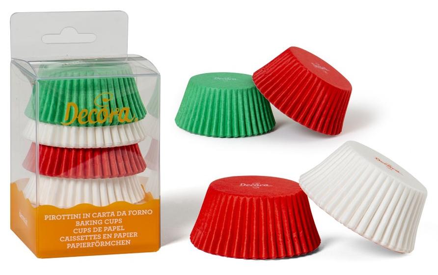 Decora Moule à muffins 75 Pièce/sRouge, blanc et vert