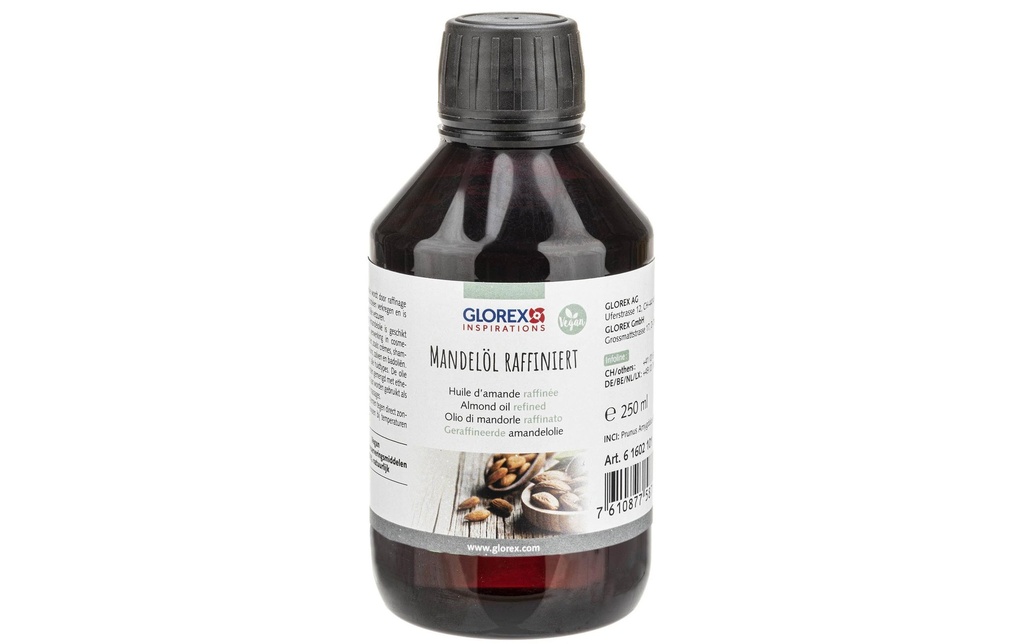 Glorex Huile cosmétique Amande raffinée 250 ml