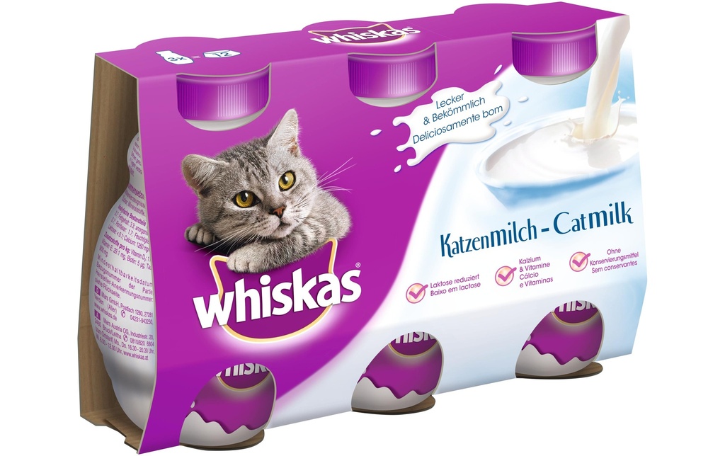 Whiskas Collation pour chat CatMilk, 3 x 200 ml