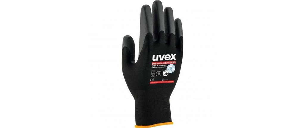 uvex Gant de protection Phynomic AirLite A ESD 12, Noir, 1 Pièce/s