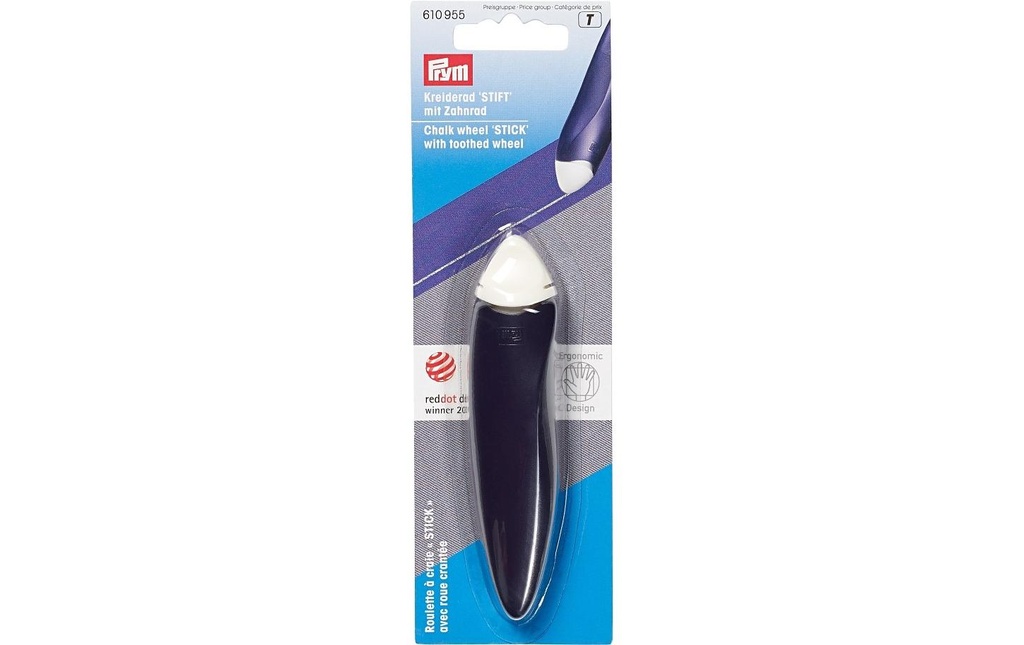 Prym Ergonomics Crayon craie Ergonomic 11 cm, avec roue dentée