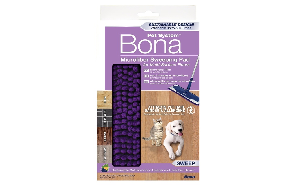 Bona Pet System microfibre Sweeping Pad Violet
