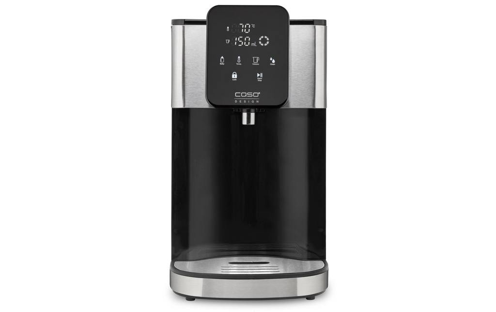 Caso Distributeur d'eau chaude Turbo HW 1660 4 l, Noir/Argenté