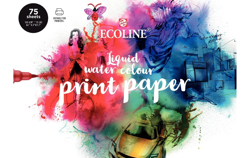 TALENS ECOLINE Papier à dessin A4 150g (75 pces)