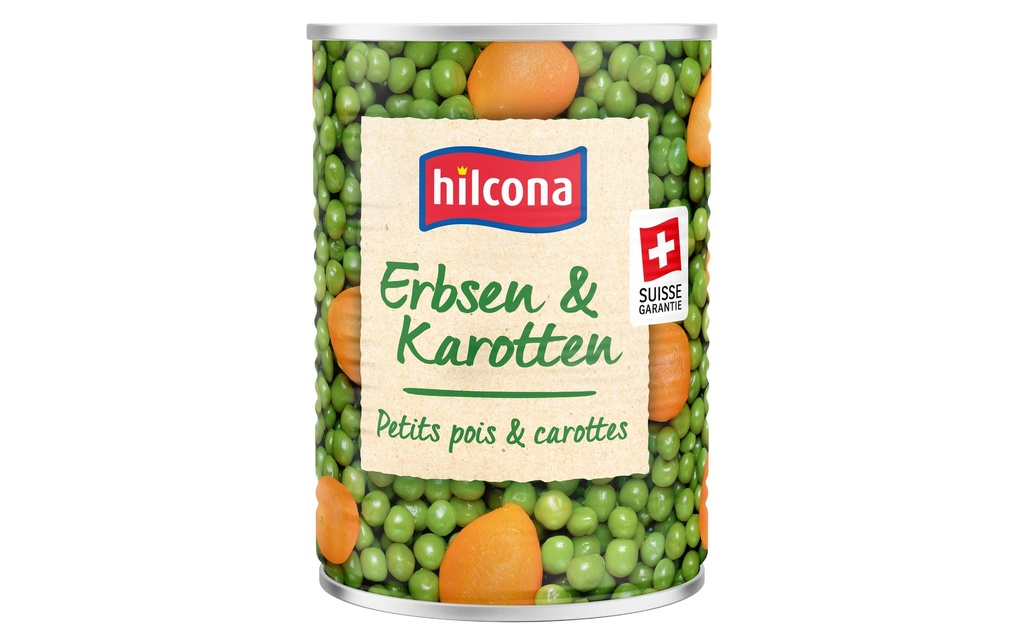 Hilcona Boîte Pois et carottes 425 g