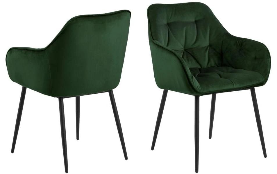 AC Design Chaise Brooke, 2 pièces Forest Green