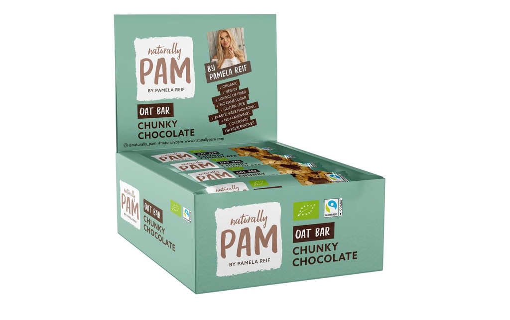 Naturally Pam Barre Bio Oat Chunky Chocolate 12 x 40 g
