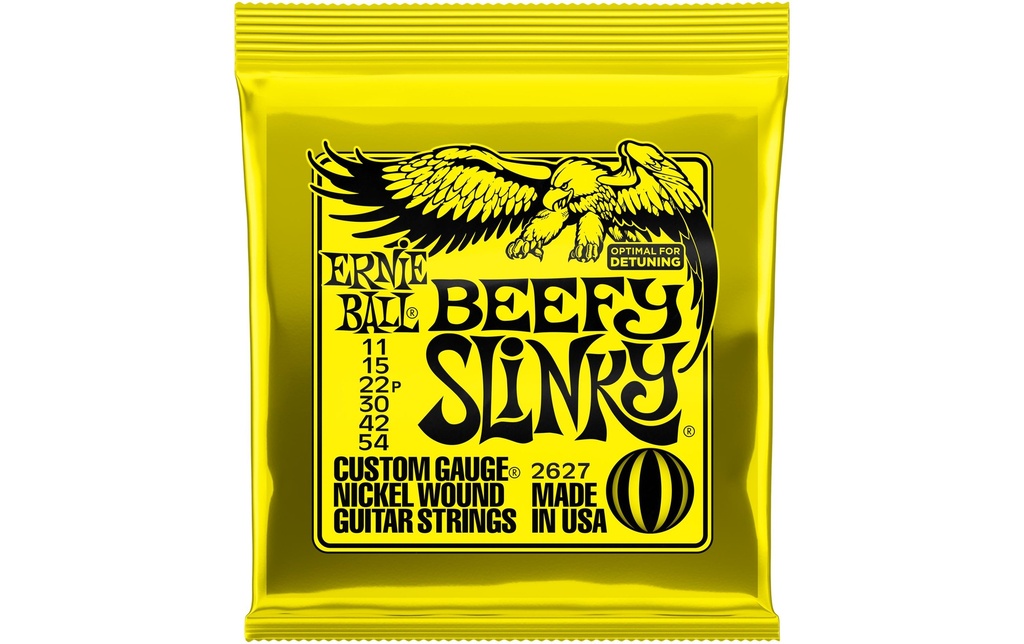 Ernie Ball Cordes de guitare 2627 Slinky Nickel – Beefy 11-54