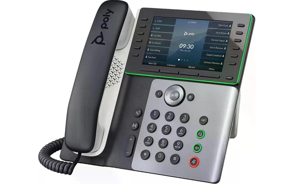 HP Téléphone de bureau Poly Edge E550 Blanc/Noir/Gris