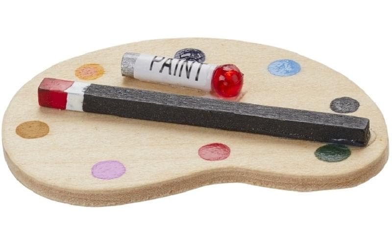 HobbyFun Mini ustensiles Palette de peinture 5 cm, 2 pièces