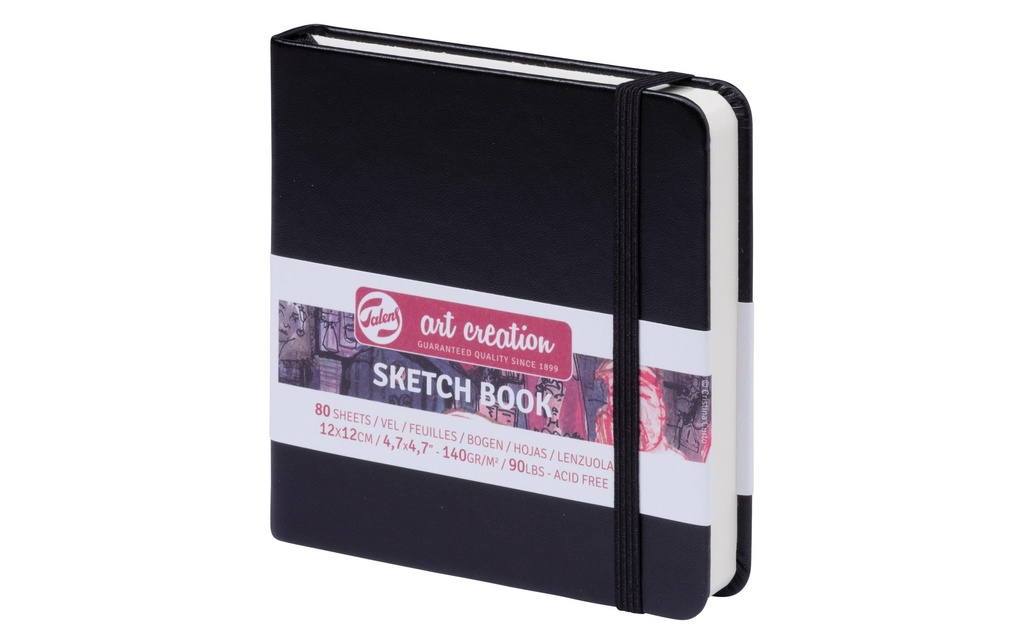 TALENS ART CREATION Livre esquisses 12x12 noir (160 pces)