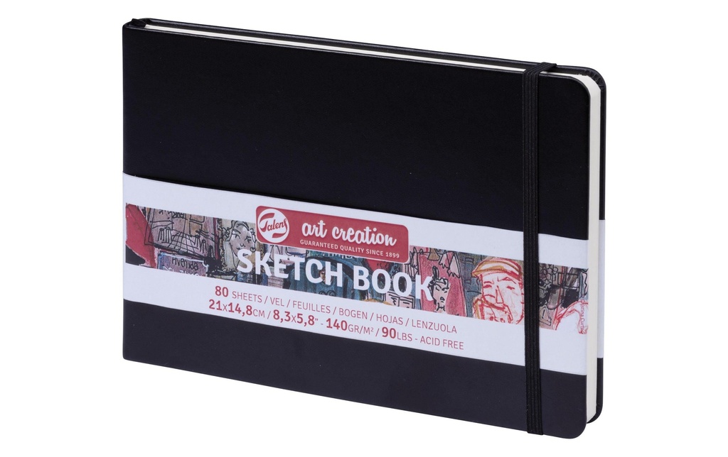 TALENS ART CREATION Livre esquisses 21x14,8 noir (160 pces)