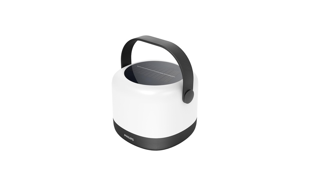 Philips Alula lampe solaire portable, 3000K et RGB, USB, IP44 Blanc