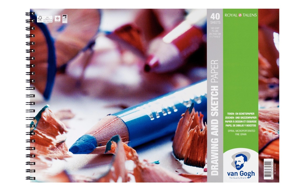 VAN GOGH Bloc papier A3 Drawing&Sketch (40 pces)