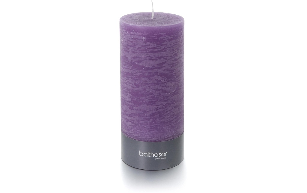balthasar Bougie cylindrique Rustico 20 x 9 cm, lilas