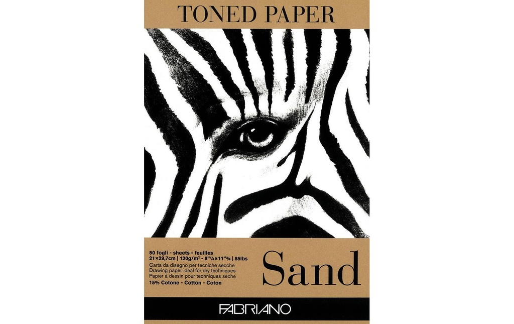 Fabriano Carnet de dessin Toned Sand A4, 50 feuilles