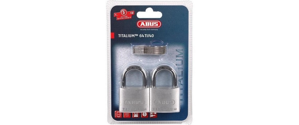 Abus Cadenas 64TI/40 Twins, 2 pièces