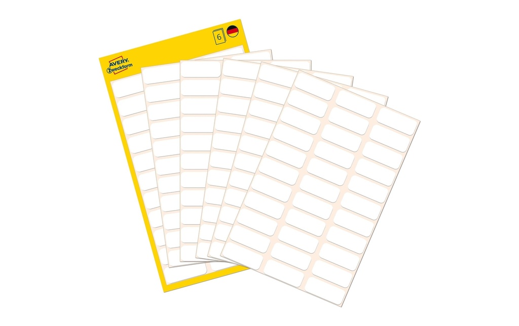 Avery Zweckform Étiquettes multi-usage 20 x 8 mm, 6 feuille