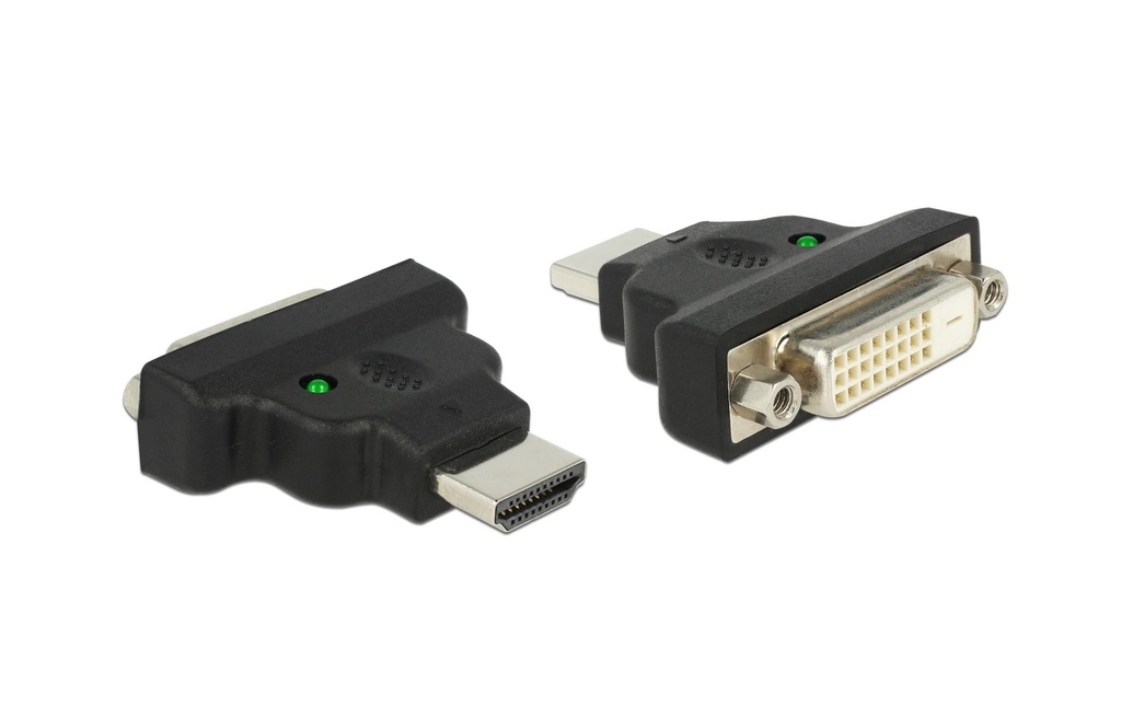 Delock Adaptateur HDMI - DVI-D 24+1 broches, avec LED, 1 pièce
