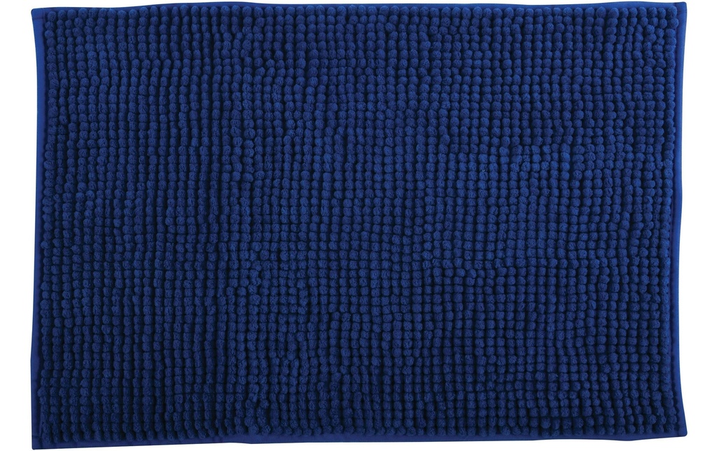 MSV Tapis de bain Chenille 60 x 90 cm, Bleu foncé