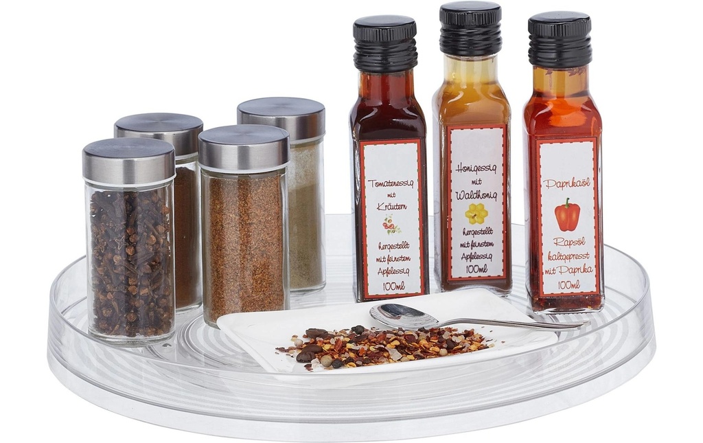 relaxdays Organisateur de cuisine 420 g, 1 pièce, transparent