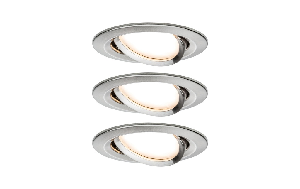 Paulmann Spot encastré Nova Plus Coin Set, 3 x 6 W, 2700 K, fer
