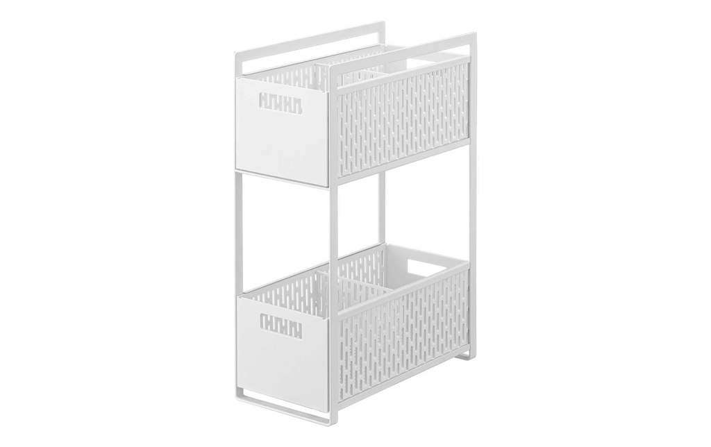Yamazaki Panier de rangement Tower Blanc
