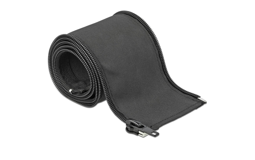 Delock Gaine de câble 1 m x 25 mm, avec fermeture éclair Noir
