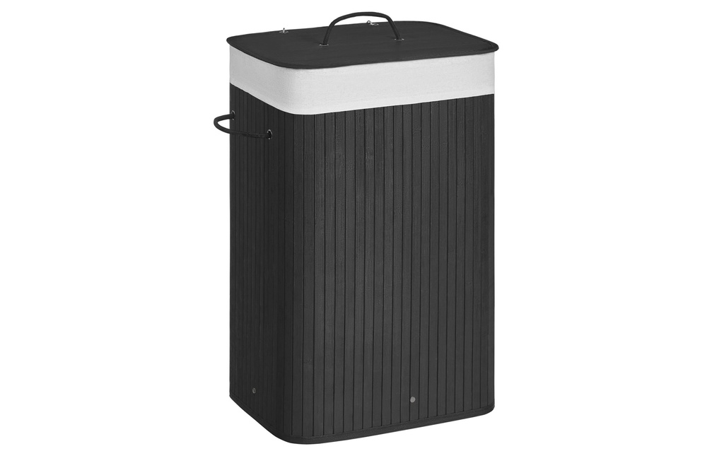 Songmics Corbeille à lessive pour le linge sec 72 l, Brun foncé
